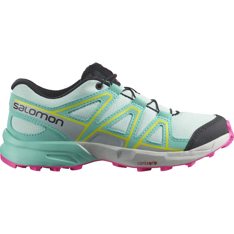 Salomon Speedcross Junior Trail Running Shoe in Bleached Aqua/Blue Radiance/Lunar Rock